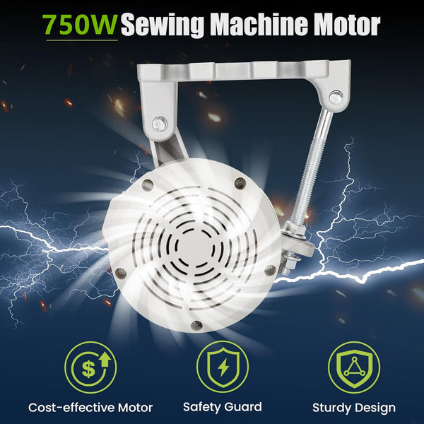 Industrial Brushless Sewing Machine Servo Motor & Controller 750W 200-6500RPM