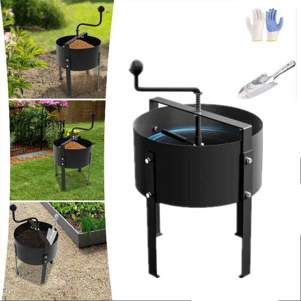 Rotary Soil Sifter Compost Sieve Garden Potting Sifting Mesh Rock Sand Sieve