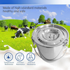 5L Pulsation Cow Milking Machine With Stainless Steel Milker Bucket Vacuum Pump