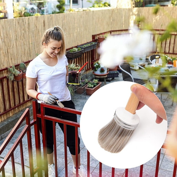 12pc Round Chalk Paint Brush 2.28'' Wall Paint Brushes for Furniture Painting AU