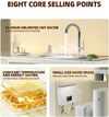 Electric Instant Hot Water System 3500W Tankless Shower Heater with LCD Display