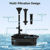 Pond Filter System ALL IN ONE 85W 4000LPH Pump Fountain Kit With 3 Fountain Head