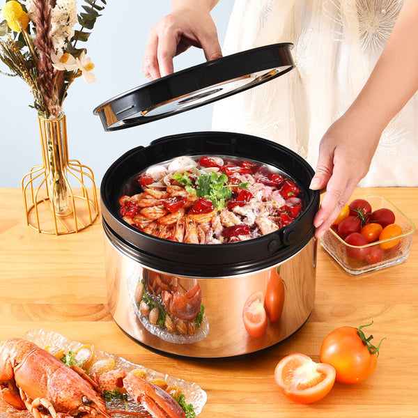Stainless Steel Hot Cold Food Insulated Casserole Hot Pot Set of 3 (2.5L,5L,8L)