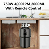 750W Kitchen Food Waste Garbage Disposer with Remote Control Air Switch 2000ML