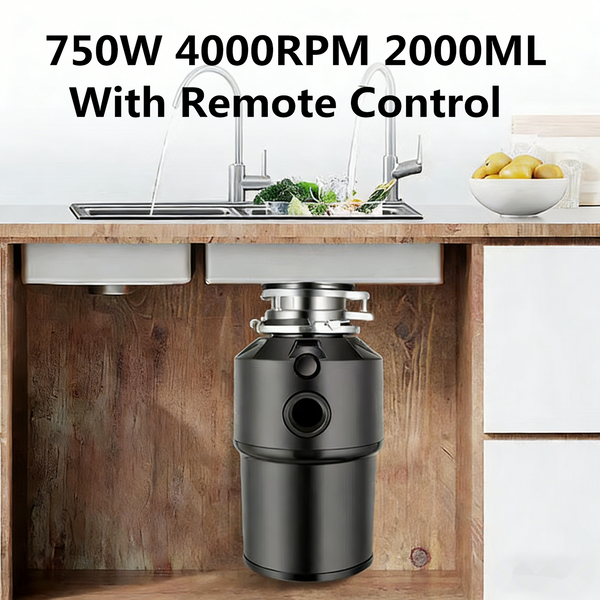 750W Kitchen Food Waste Garbage Disposer with Remote Control Air Switch 2000ML