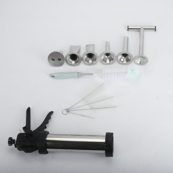 Beef Jerky Gun Beef Stick Maker Sausage Cannon Kit w/Cleaning Tool Stainless
