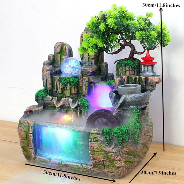 Calming Fountain Water Feature Ornament Fish Tank Outdoor Indoor Home Decor Gift