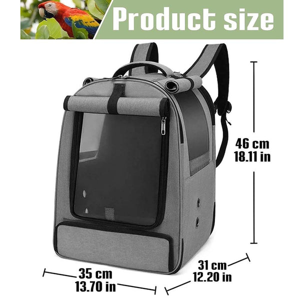 Portable Bird Carrier Cage Bag Breathable Parrot Out Backpack Pet Travel Box Car