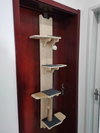 Door Hanging Cat Shelf 4-Levels Cat Tree Door Mounted Cat Climber for Indoor Cat