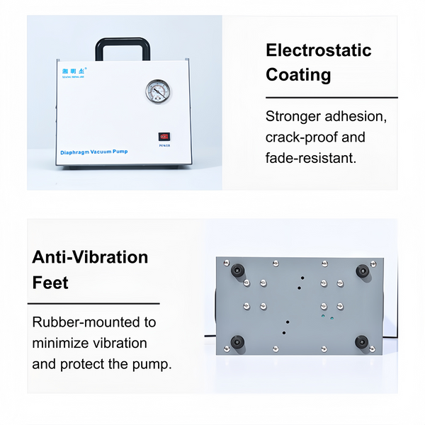 20L/min Oil-free Lab Filter Pump Diaphragm Vacuum Pump Explosion-proof Pump AU
