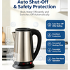 2000W Stainless Steel Electric Kettle With Filter Fast Boil Auto OFF 1L+2.3L