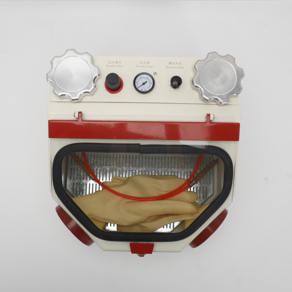 Twin-Pen Sandblaster With Led and Glass Window For Surface Treatment of Material