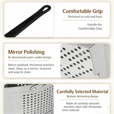 20 Quart Pasta Pot Fryer Pot OR Stainless Steel Pasta Pot Strainer Basket