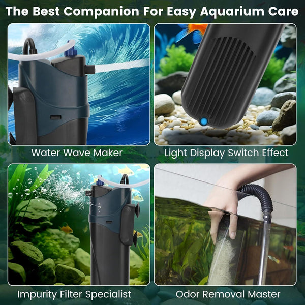 800L/H Aquarium Fish Tank Filter 13W Aqua UV Sterilization Lamp Filter