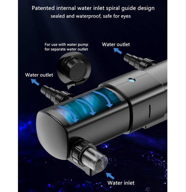 Fishpond UV Sterilizer Non-Submersible Clarifying Light Algae Bacteria Clarifier
