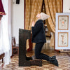 Wood Prayer Bench Stool Kneeler with Shelf and Cushion Church Prayer Table Chair