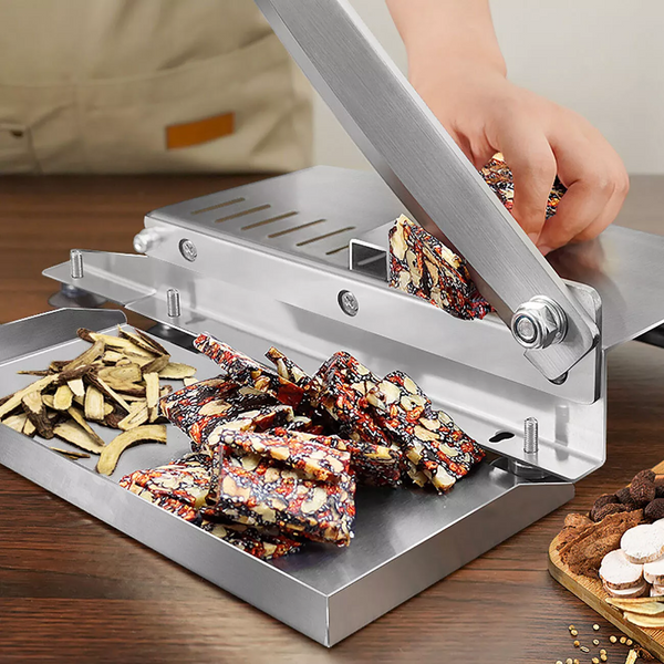Bone Cutter Frozen Meat Slicer Manual Ribs Chicken Fish Chopper with Food Tray