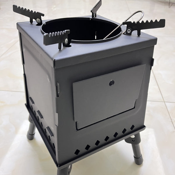 Wood Burning Camping Stove & Bag for Backpacking Outdoor Cooking Heating