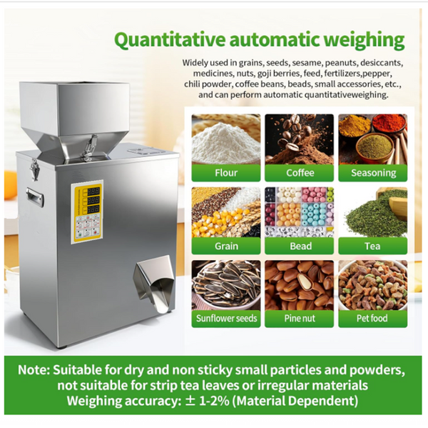 10-500g Automatic Weighing Particle Filler Intelligent Powder Packaging Machine