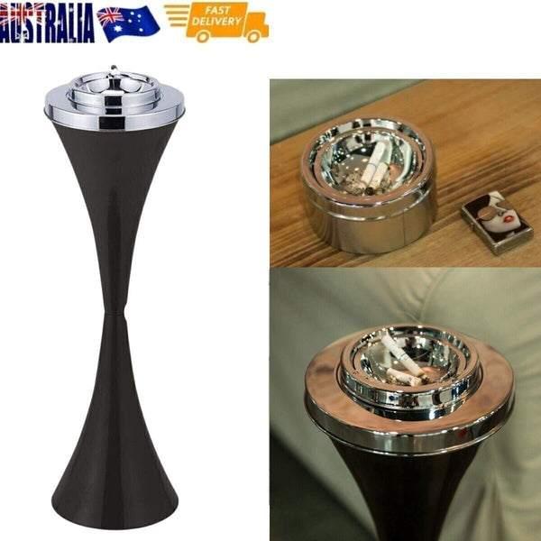 Free Standing Ashtray Floor Cigarette Ash Tray Stainless Steel Litter Ashbin  AU