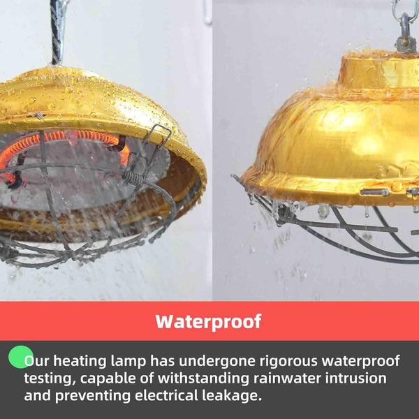 300W Heat Lamp for Chicken Coop Waterproof Brooder Heater for Chick,Duck,Poultry