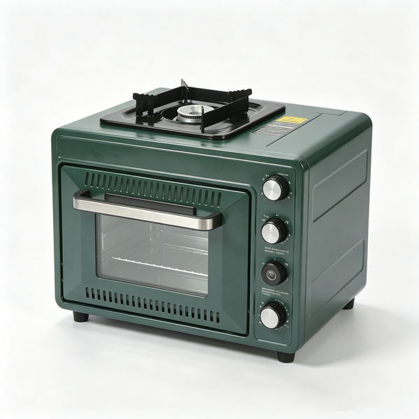 2-in-1 Outdoor Oven Portable Camping Cooking Stove Butane Canister Compatible