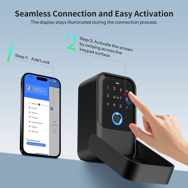 Smart Key Lock Box Fingerprint Waterproof Key Safe TT-Lock APP for Airbnb Home