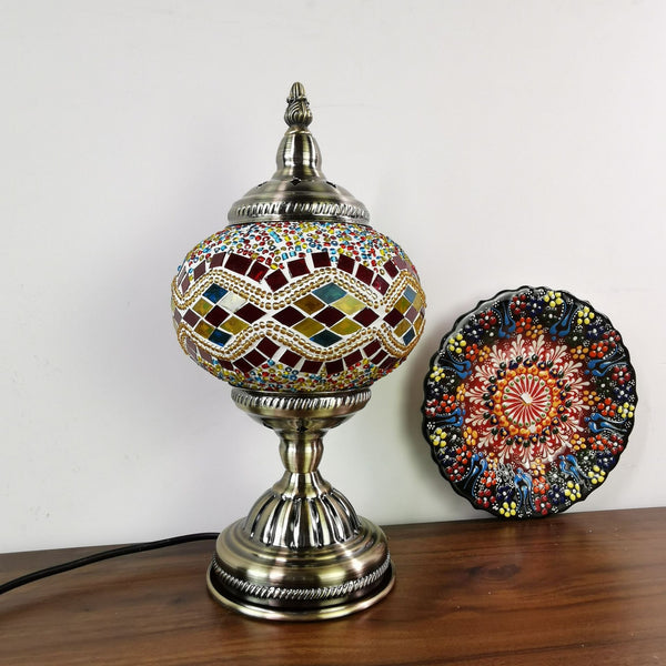 Handmade Mosaic Lamp Moroccan Glass Beside Lamp Table Desk Lamp Home Decoration