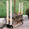 2x Sturdy Firewood Log Storage Rack Bracket Kit Adjustable length Indoor/Outdoor