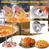 Food Heat Lamp 2 Head Stainless Steel Commercial Food Warmer Lamp 540° Rotation