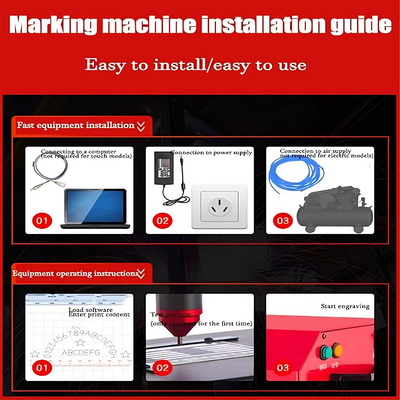 Pneumatic Metal Engraving Machine Portable Dot Peen Marking For VIN Code Maker