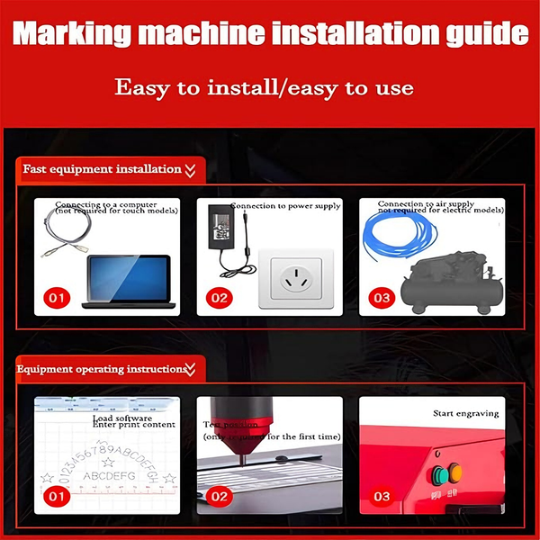 Pneumatic Metal Engraving Machine Portable Dot Peen Marking For VIN Code Maker