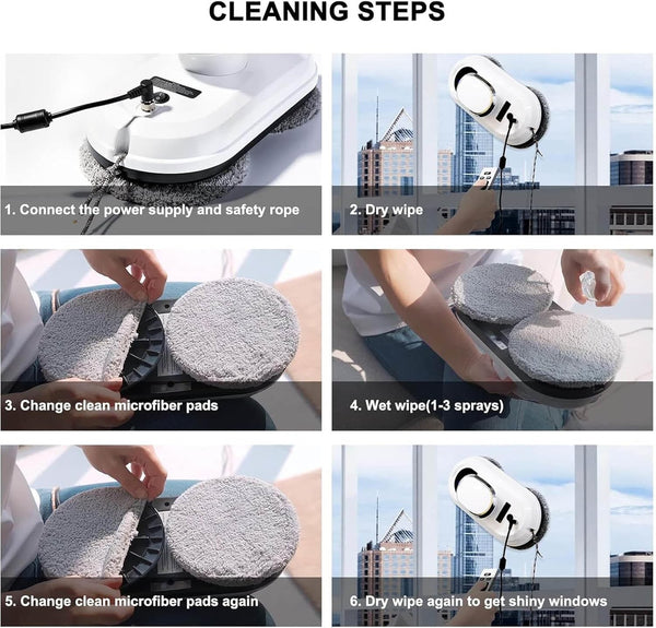 Window Cleaning Robot 5600pa Suction Smart Glass Cleaner Robot Window Washer AU