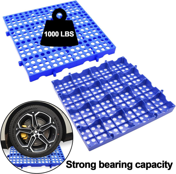 2x 40*40*3cm Plastic Pallets for Basement Garage Supermarket Storage Waterproof
