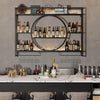 3-Tier Metal Wine Rack with LED Light Wine Bottle Shelf For Home Bar Display AU