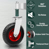 6" Gate Wheels Spring-Loaded Gate Wheels Caster Rotating Fence Wheel Max.600lbs.