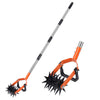 2in1Rotary Cultivator Garden Rotary Tiller Adjustable Stainless Steel Poles Hand