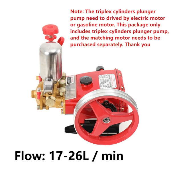 26 Type Triplex Cylinders Plunger Pump Pressure Watering 3-Plunger Spray Pump AU