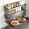 Pull-Down Kitchen Organiser 3 Tiers Spice Rack Storage Shelves Wall-Mounted AU