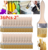 36pcs 2 Inch Chip Paint Brush DIY Art Varnishes Touchups Brushes Wooden Handle