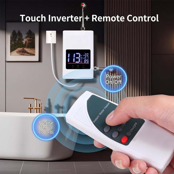 ElectricTankless Water Heater Instant Hot Water w/Remote Control&Digital Display