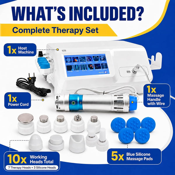 Shockwave Therapy Machine ESWT Shock Wave Therapy Device with 10 Heads&12 Modes