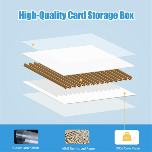 2x 3200ct Trading Card Storage Box Cardboard Hold Up to 3200 Count Card With Lid