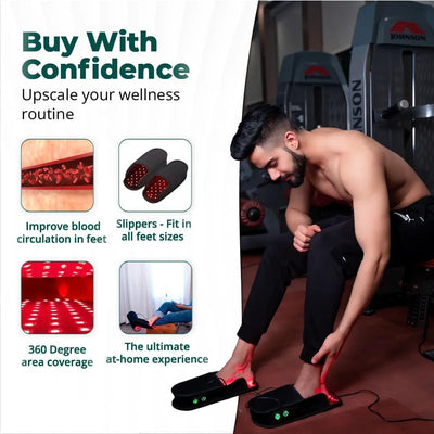 2 Slippers: Red Light Therapy Heating Shoes for Foot Toe and Heel Pain Relief AU