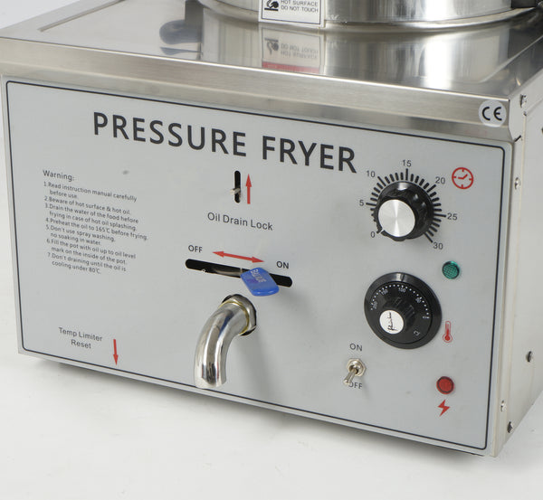 Constant Temp Food Oven Fryer Desktop Single Cylinder Electric Pressure Fryer