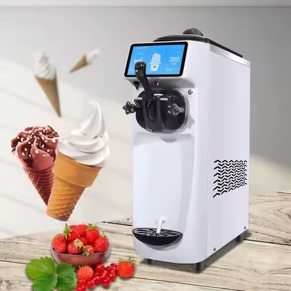 Commercial Ice Cream Maker 16L/H Soft Serve Machine Single Flav Ice-Cream Maker