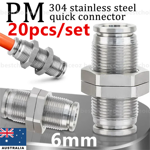 Connectors Fittings PM Air Tube 6mm Push Hose Connector Quick Release Pneumatic