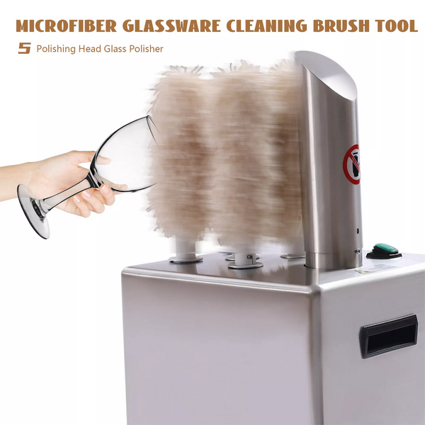 Electric Glass Polisher Glassware Dry Wiping Polishing For Hotels Restaurants