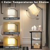 Standing End Side Table Floor Lamp 3-Tier Storage Shelves with Charging Station