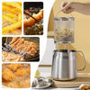 2L Stainless Steel Oil Filter Pot Deep Fryer Pot Oil Tank Kettle for Oil Storage